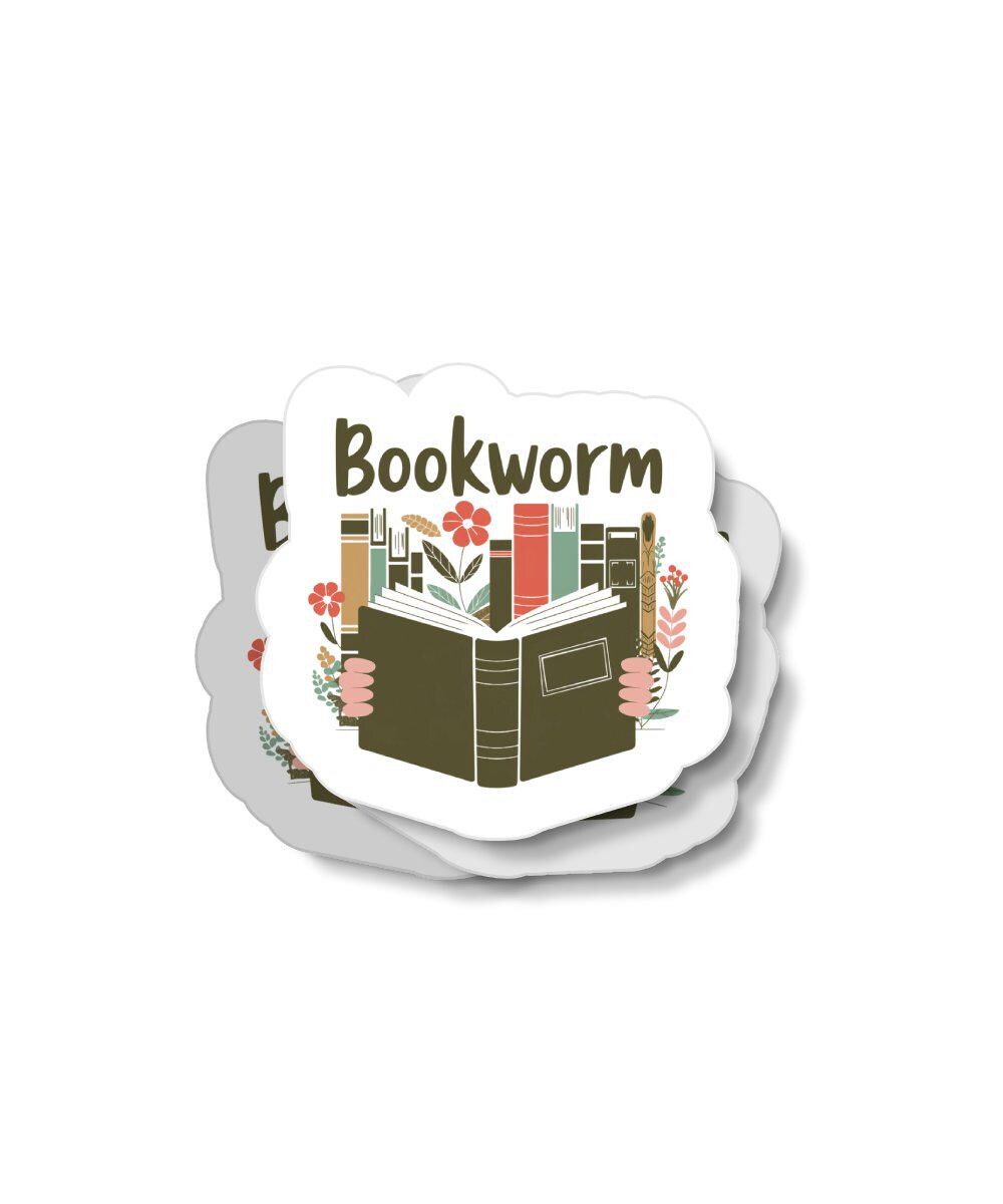 Bookworm Digital Art Print, Book Lover Wall Decor, Reading Enthusiast ...