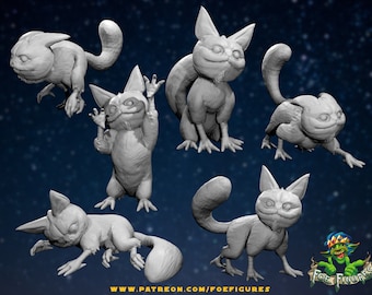 Loth cats - Foe Figures | Legion Compatible RPG - 3d Printed