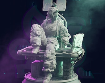 Miniatura hakerki Alice Hanson w cyberpunku – RPG science fiction, drukowana w 3D