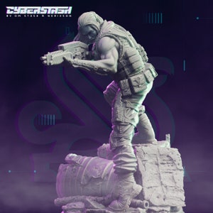 Cyberpunk Mercenary Pointman - Esen &quot;Boodog&quot; Darva - Cyberstash | Cyberpunk, Shadowrun, D&D Fantasy RPG - 3D Printed