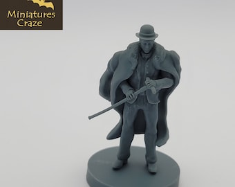 Jefe móvil - Investigador de los años 20 - MiniaturesCraze / CoC, D&D, WoD - Impreso en 3D con alto detalle