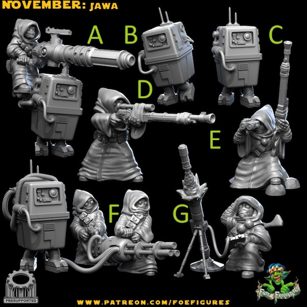 Jawas - Foe Figures | Legion Compatible RPG - 3d Printed