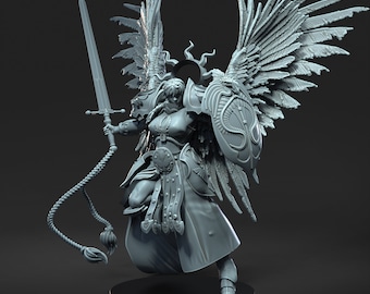 Agnes, Miecz Cesarza: 50 mm Grimdark Miniatura - Druk 3D