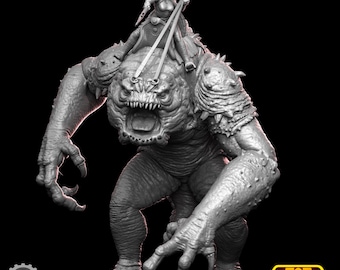 Pit Beast z Kosmiczną Siostrą Jeźdźcem: Miniatura drukowana w 3D - Figurki wroga