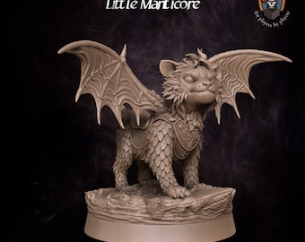 Mała Manticore - Magiczny Familiar - Lubart Miniatures | D&D Fantasy RPG Pathfinder - Druk 3D
