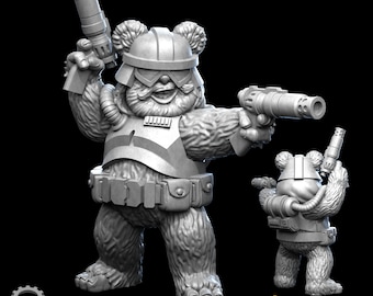 Teddy Bounty Hunter - Foe Figures | Legion Compatible RPG - 3d Printed