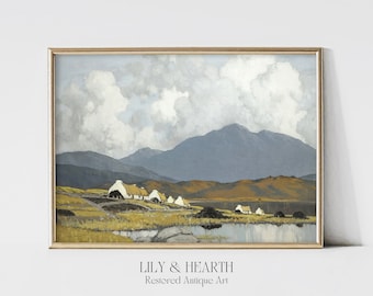 Little Irish Village - Vintage Painting - Modern Cottage