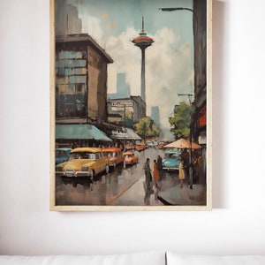 MCM Impressionist Seattle Ölgemälde - Art Printable!