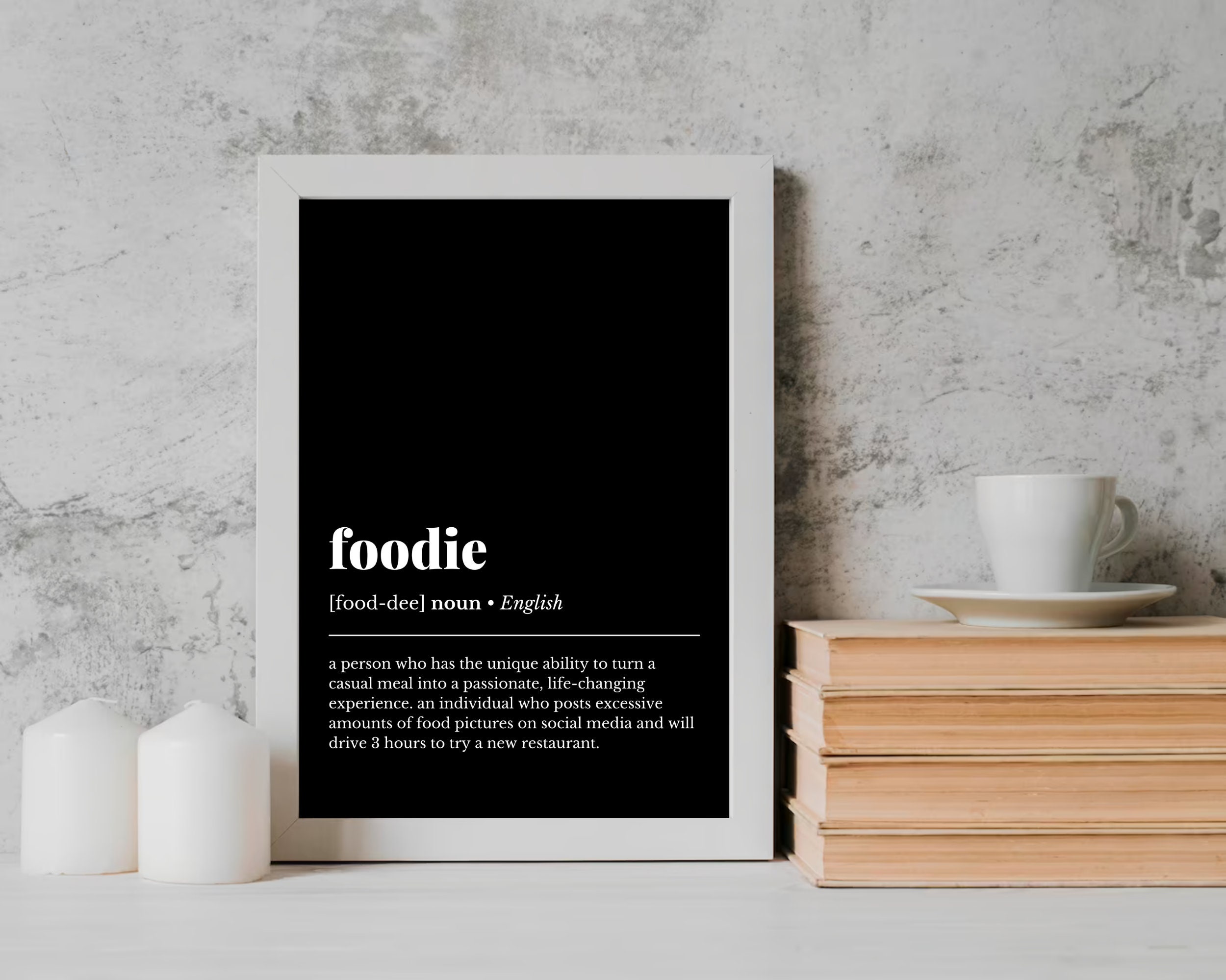 Foodie Definition Printable Foodie Art Kitchen Decor Kitchen Wall Art