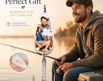 Custom Photo Engraved Fishing Lure: Personalized Keepsake Gift