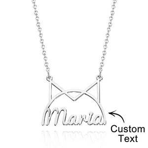 Personalized Pet Name Necklace for Women, Custom Memorial Pendant for Pet Lovers, Cat and Dog Pendant Jewelry, Unique Pet Lover Gift