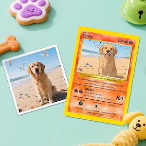 Custom Poker Card with Dog or Cat Photo, Personalized Pet Lover Gift, Funny Animal Trading Card, Custom Collectible for Pet Owners