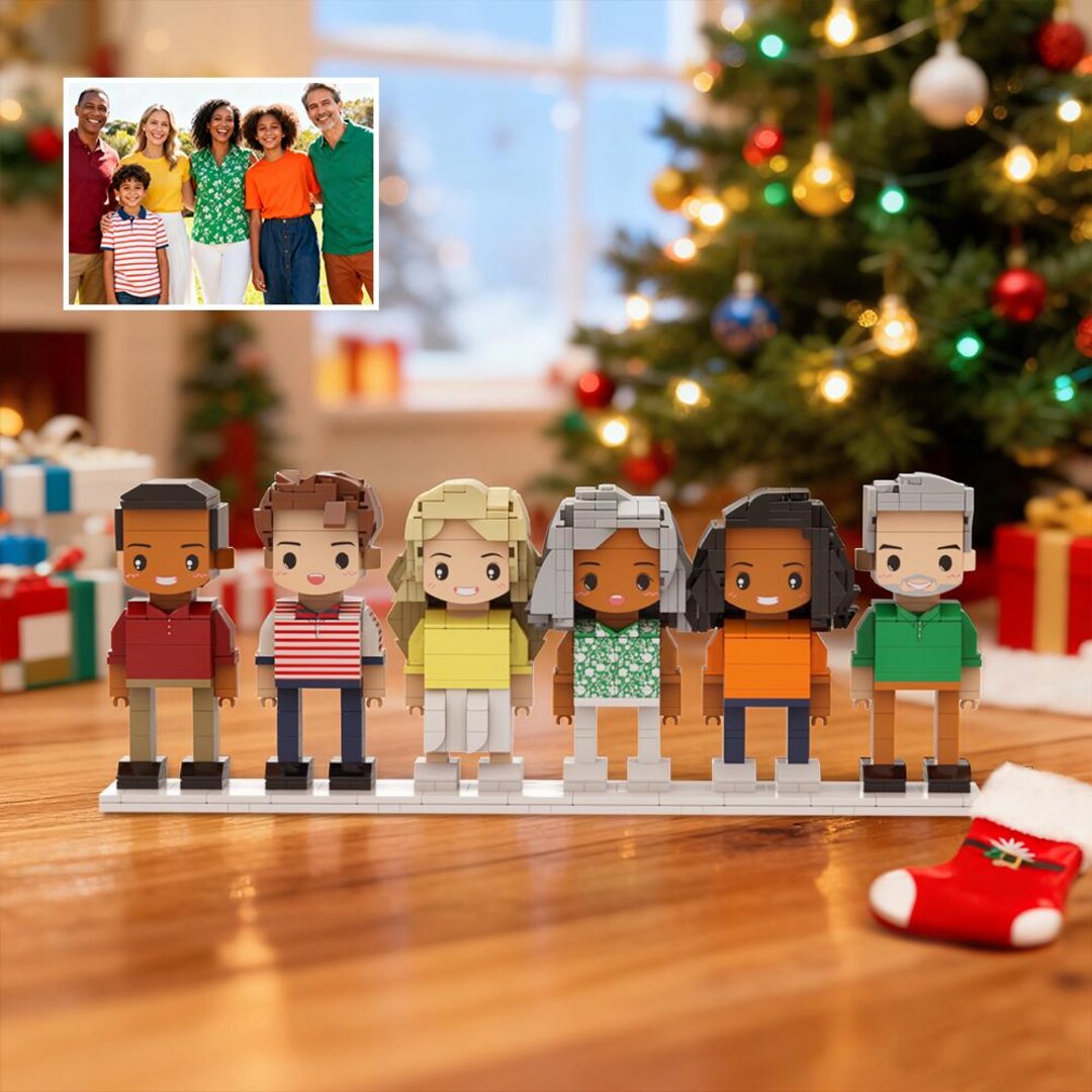 Custom Brick Family Figures, Personalized Full-body Block Characters of ...