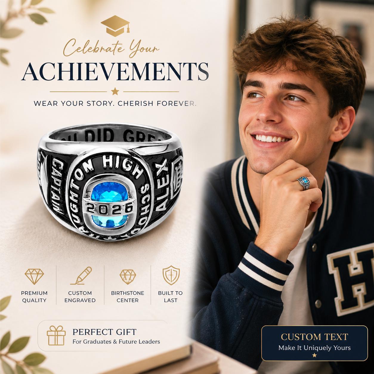High school class ring - Etsy 日本