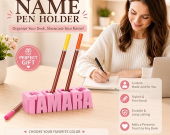Porte-stylo personnalisé imprimé en 3D : organiseur de bureau personnalisé
