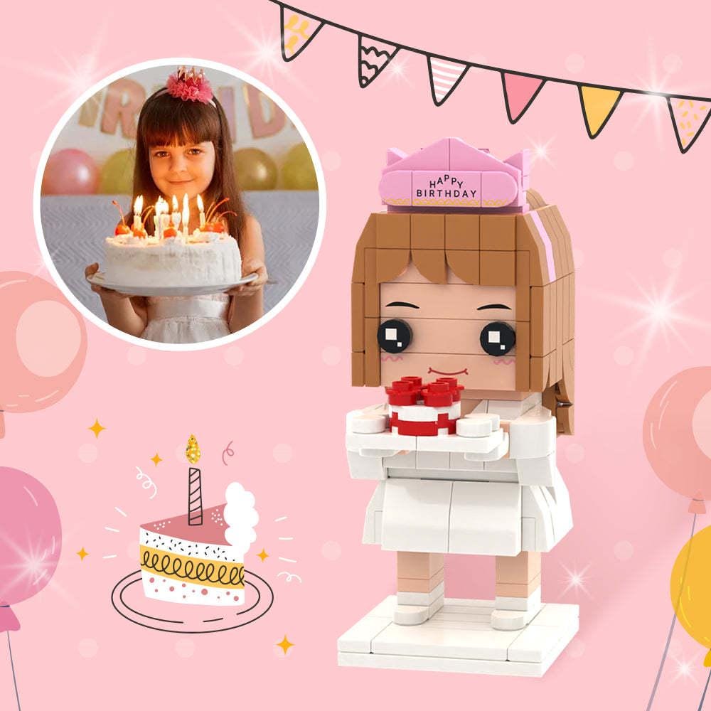 Custom Brick Figures for Daughter Birthday Gift – Personalized Photo Mini Figures, Unique Keepsake Toy, Custom Gift for Girls