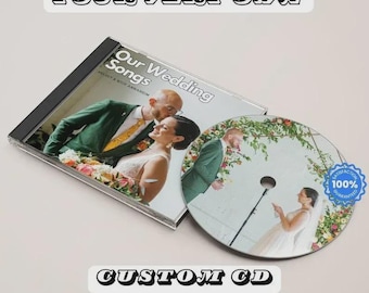 Custom CD Mixtape with Jewel Case, Personalized Music Album with Custom Cover
