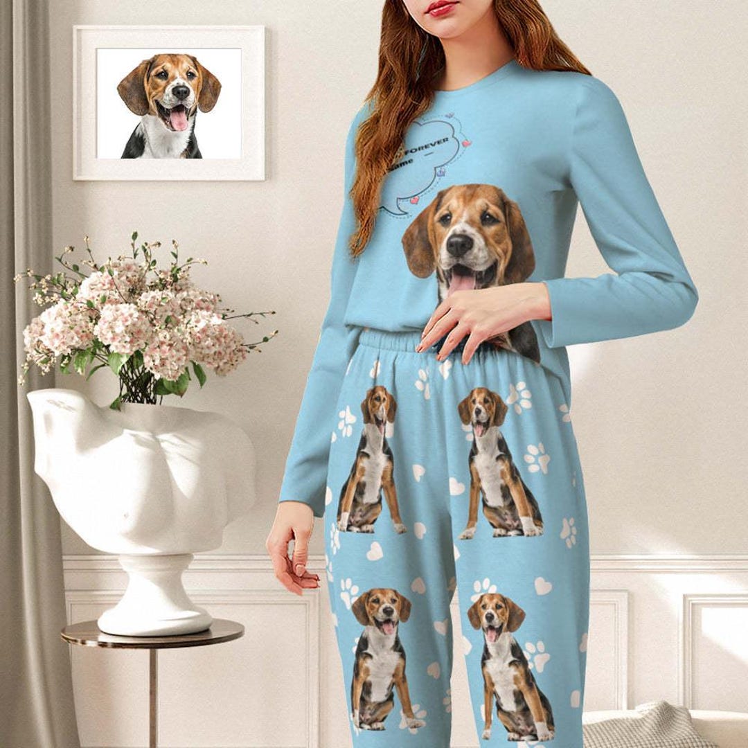 Custom Pet Photo Pajamas, Dog & Cat Lover Sleepwear - Etsy