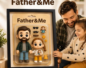 Retrato de figura de acción personalizado: Marco de arte de caja de juguetes personalizado