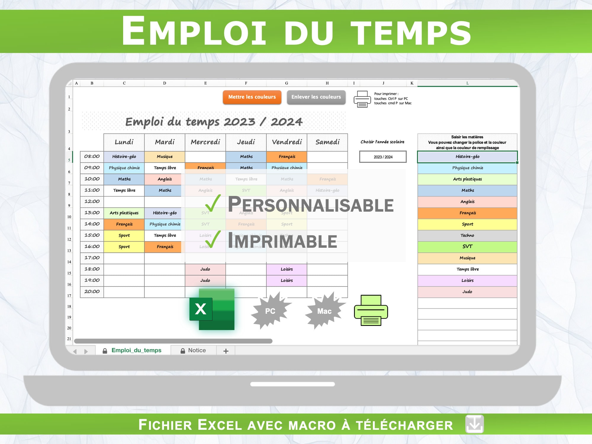 Exemples D'emploi Du Temps - Collège Lycée Expérimental