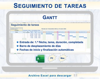 Tare sequence / Gantt diagram / Gantt template / Task tracker / Gantt Excel template