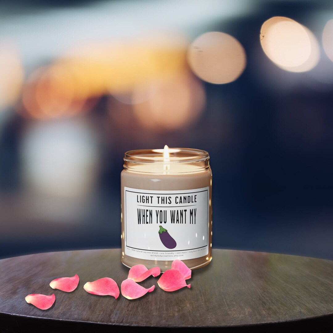 Funny Couples Candle, Light This Candle When You Want My P, Valentine's ...