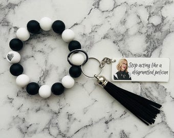 Schitt’s Creek inspired Moira Rose Wristlet Keychain!