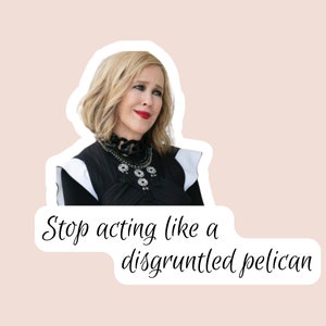 Schitts Creek Inspired Stickers &quot;Stop acting like a disgruntled pelican&quot;, &quot;You get murdered first&quot;,&quot;Rose Family Portrait&quot; Waterproof Sticker