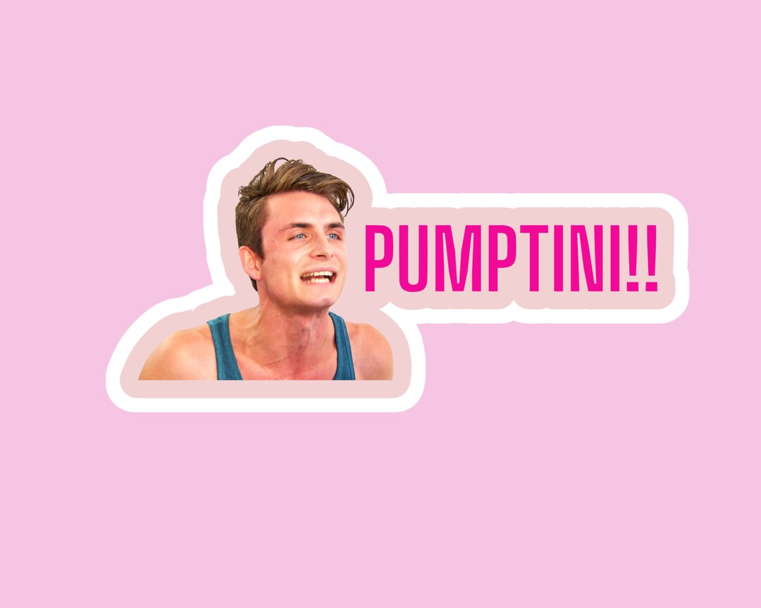 James Kennedy Inspired PUMPTINI Sticker or Keychain DJ James Kennedy Yelling PUMPTINI in Sticker