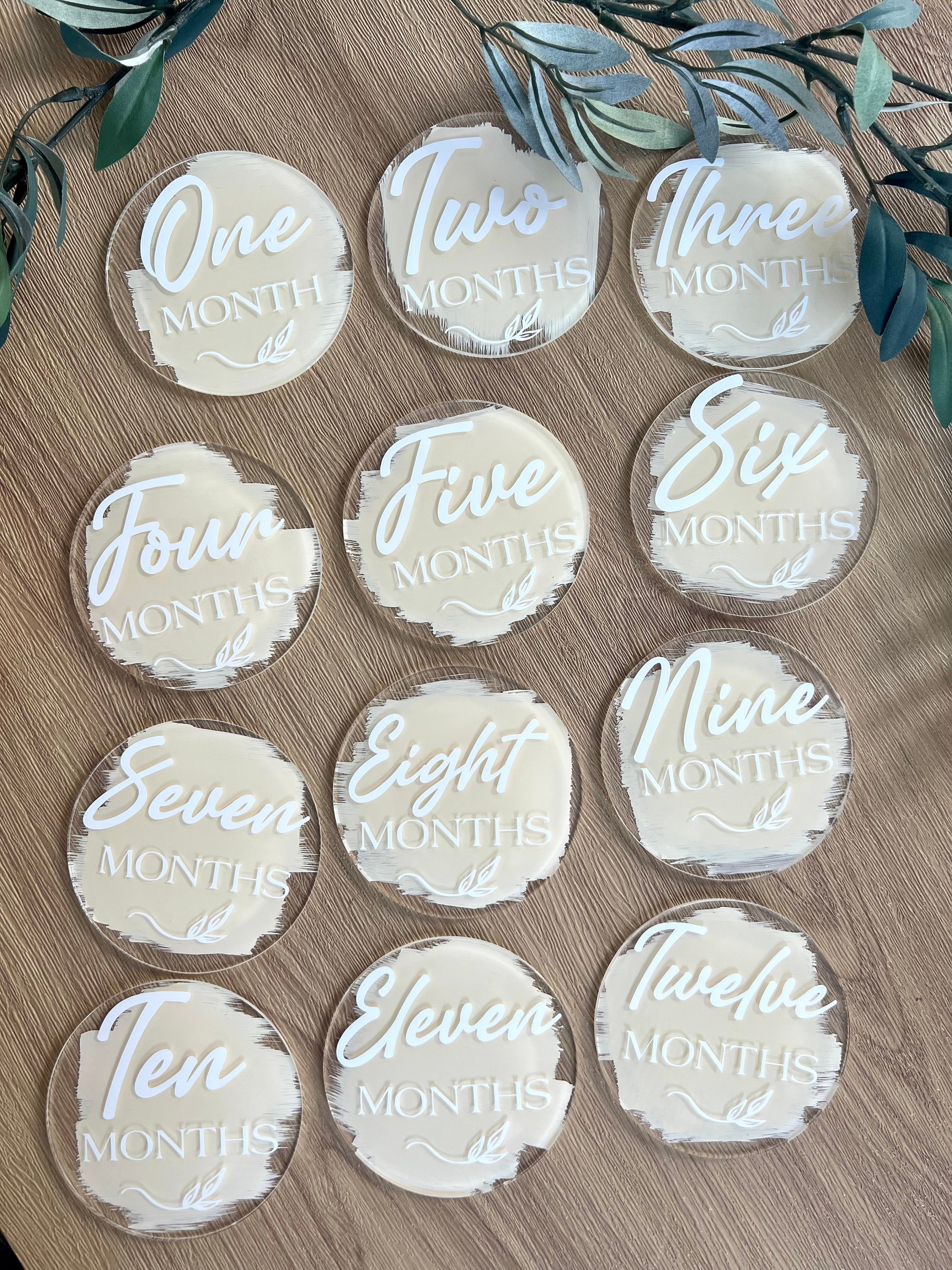 Baby Milestone Disc Acrylic Milestone Disc Baby Milestone Etsy