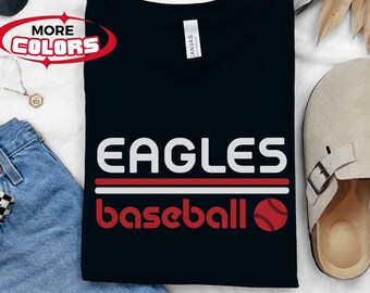 Personalized Baseball Mascot Shirt, Two-Sided With Player Name and Number, Custom Mom or Dad Game Day Team T-Shirt, Baseball Lover Gift