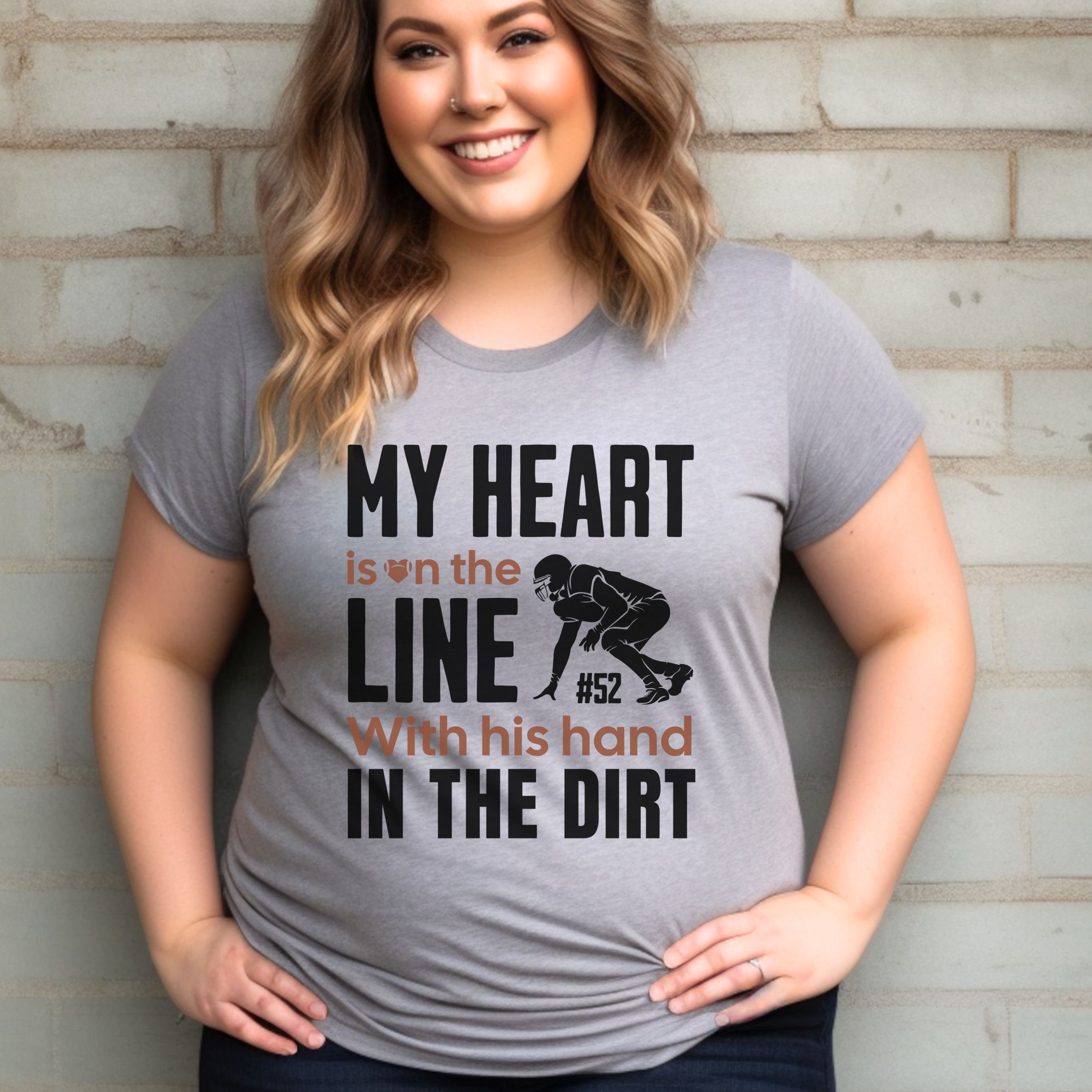 Football Lineman Tshirt With Player Name and Number on Back Etsy