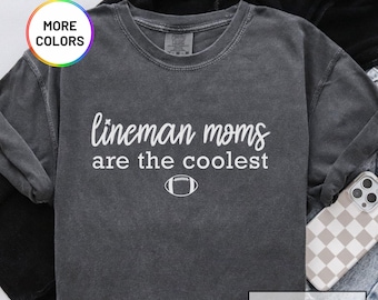 Funny Football Lineman Mom Shirt, Offensive Line Mama T-Shirt, Comfort Comfort Colors Game Day Tee, Football Mom Gift