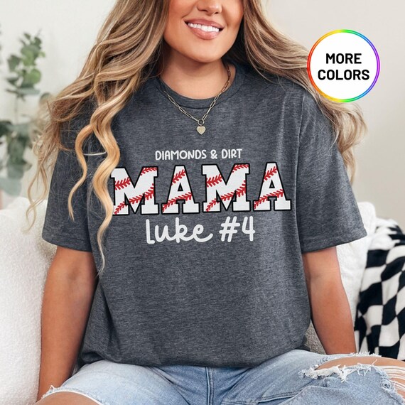 Dirt And Diamonds Baseball Mom Shirt – Funny Bleached Graphic Tee For Softball Game Day