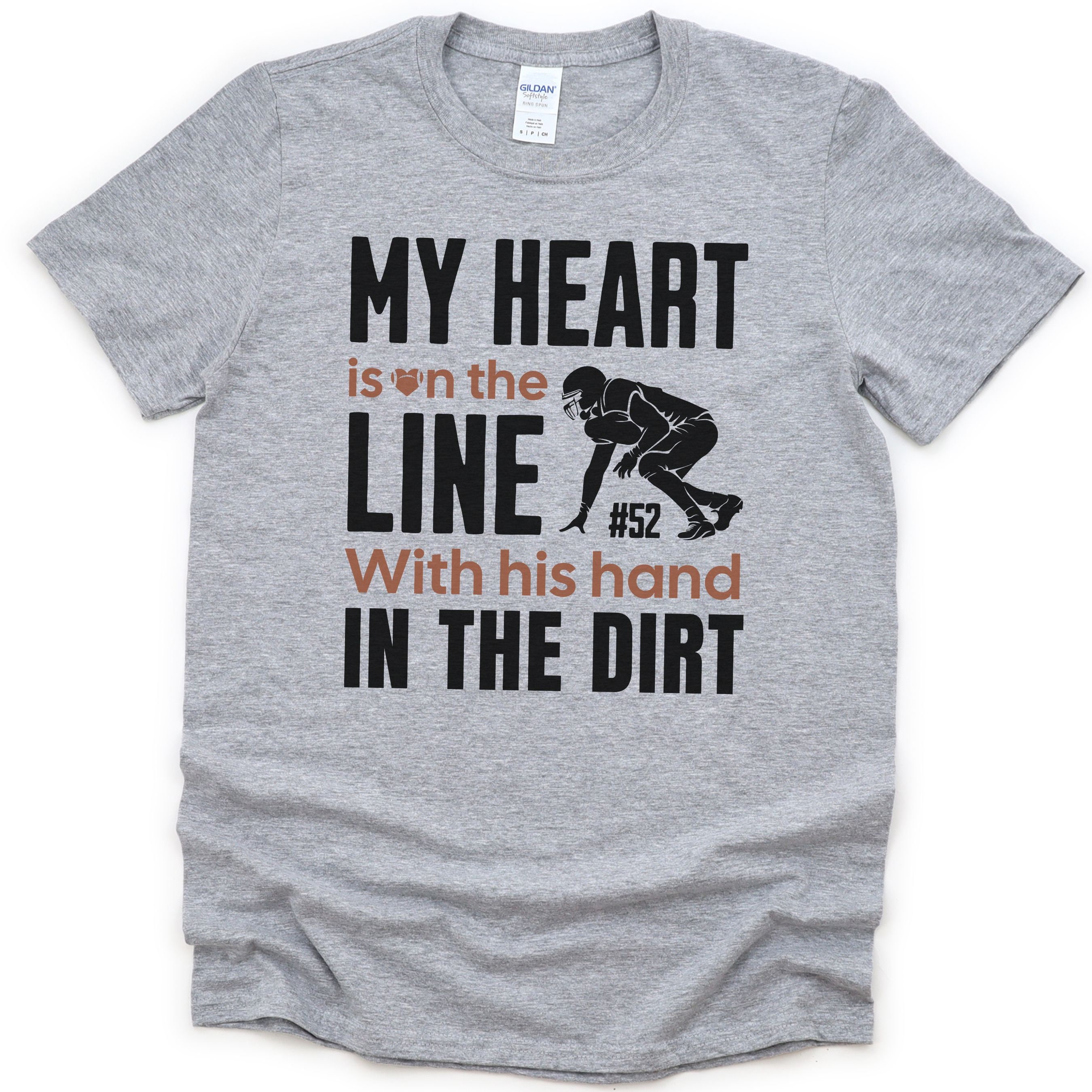 Football Lineman Tshirt With Player Name and Number on Back Etsy