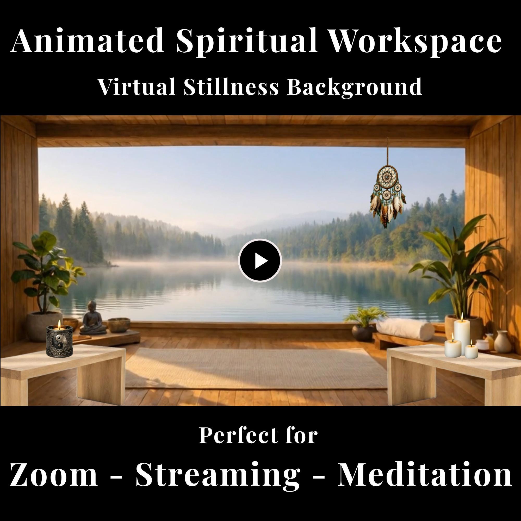 Zen Lakeside Animated Background, Calming Nature Video Loop (digital ...