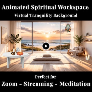 Animierter Hintergrund, Meeresblick, Sonnenuntergang Serenity Zoom, Coaching-Therapy (MP4)