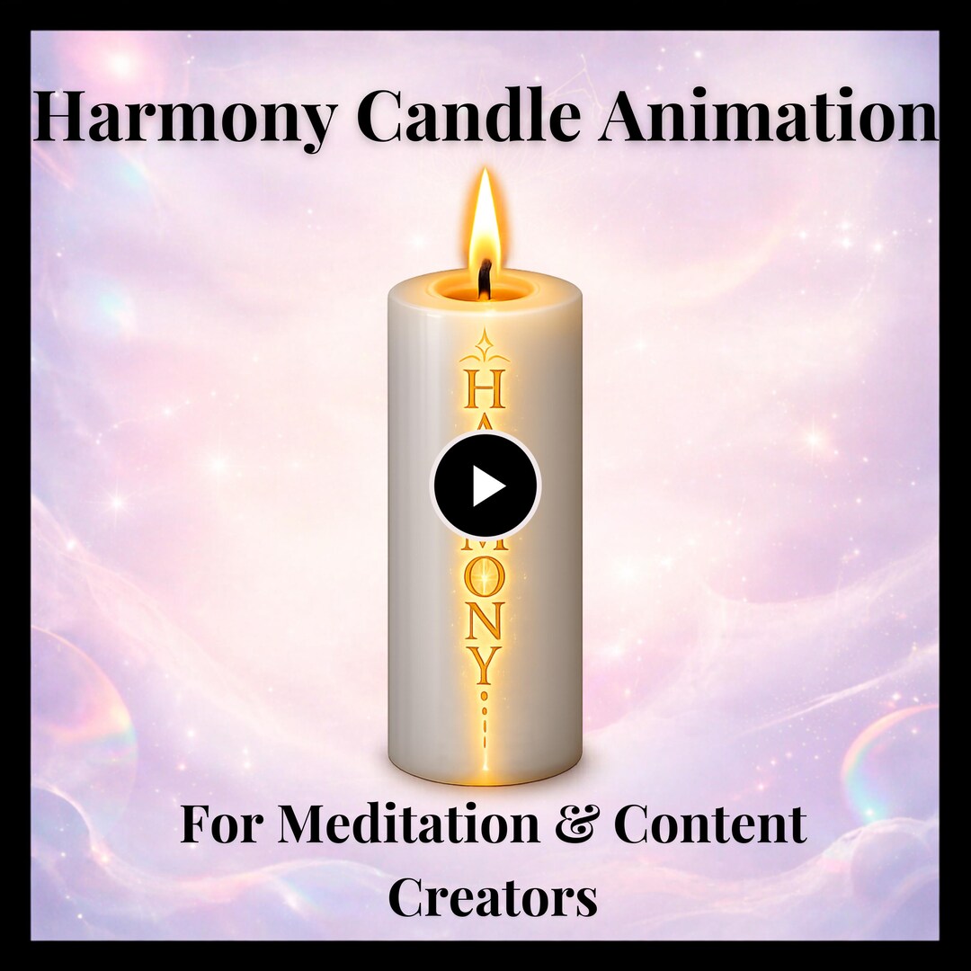Spiritual Candle Animation Loop Overlay (webm, MP4, APNG), Meditation ...