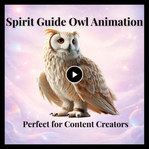 Spirit Guide Owl Animation, Transparent Loop Overlay (APNG, MOV, WEBM, MP4)