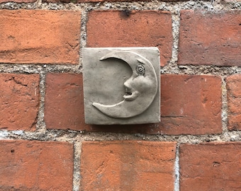 Moon Tile Wall Hanging Indoors or Outdoors.