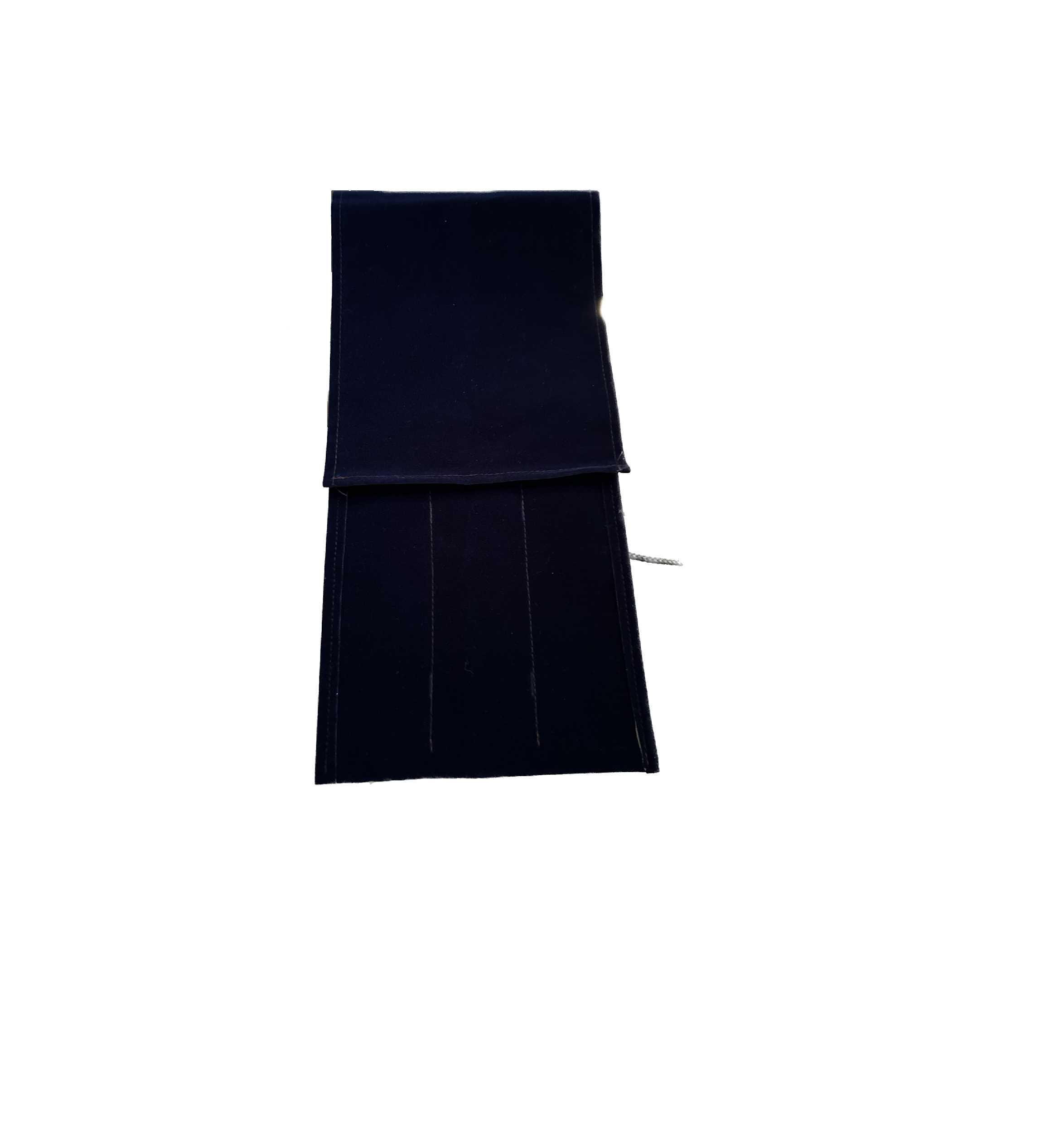 3 Pocket Velvet Pouch, Dark Blue