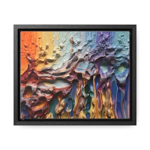 Color Splash Framed Canvas Art Print | Colorful Painted Art | Oil Painting Print | Wall Decor | Home Decor