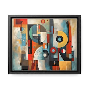 Original Print Art Deco Abstract Framed Canvas Art Print | Colorful Abstract Art | Oil Painting Print | Wall Decor | Home Decor