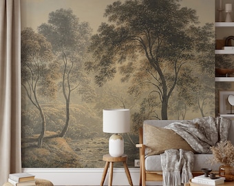 Scenic Tree River Wallpaper Mural: Landscape View, Peel and Stick