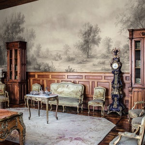 Scenic Rural Landscape Wallpaper: Panoramic Peel and Stick Removable Wall Mural