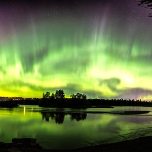 Northern Lights Aurora Borealis in Northern Canada Landscape Photography Night Photography