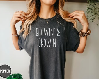 Pregnant Comfort Colors T-shirt, Funny Maternity Shirt, Pregnancy Gift, Baby Reveal Shirt, Pregnancy Announcement Tee, Baby Shower Shirt