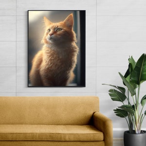 Beautiful Orange Cat - Digital Download, Printable Wall Art, Wall Decor, Home Decor, Print Wall Art Poster.