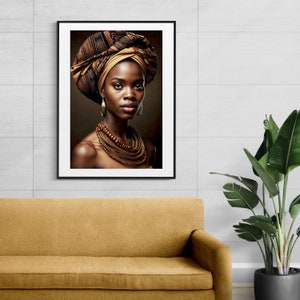 Beautiful African Woman - Digital Download, Printable Wall Art, Wall Decor, Print Wall Art Poster.