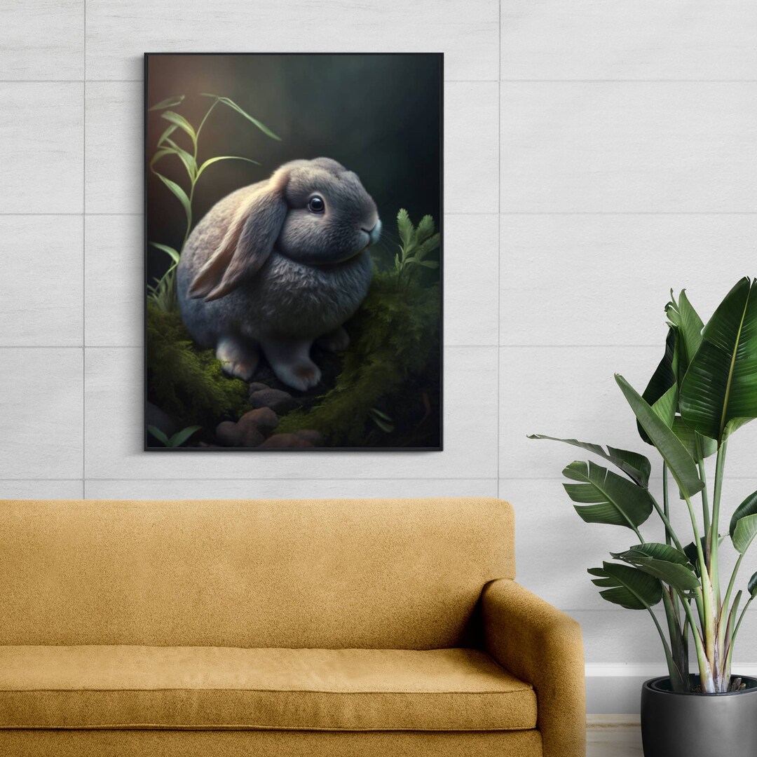 Cool Rabbit Poster Cute Rabbit - Digital Download, Printable Wall Art, Wall Decor, Home ...